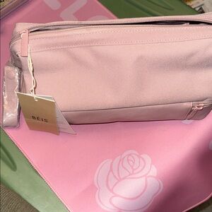 BEIS Soft Pink The Dopp Kit- Bottom Waterproof Compartment. Perfect for travel!